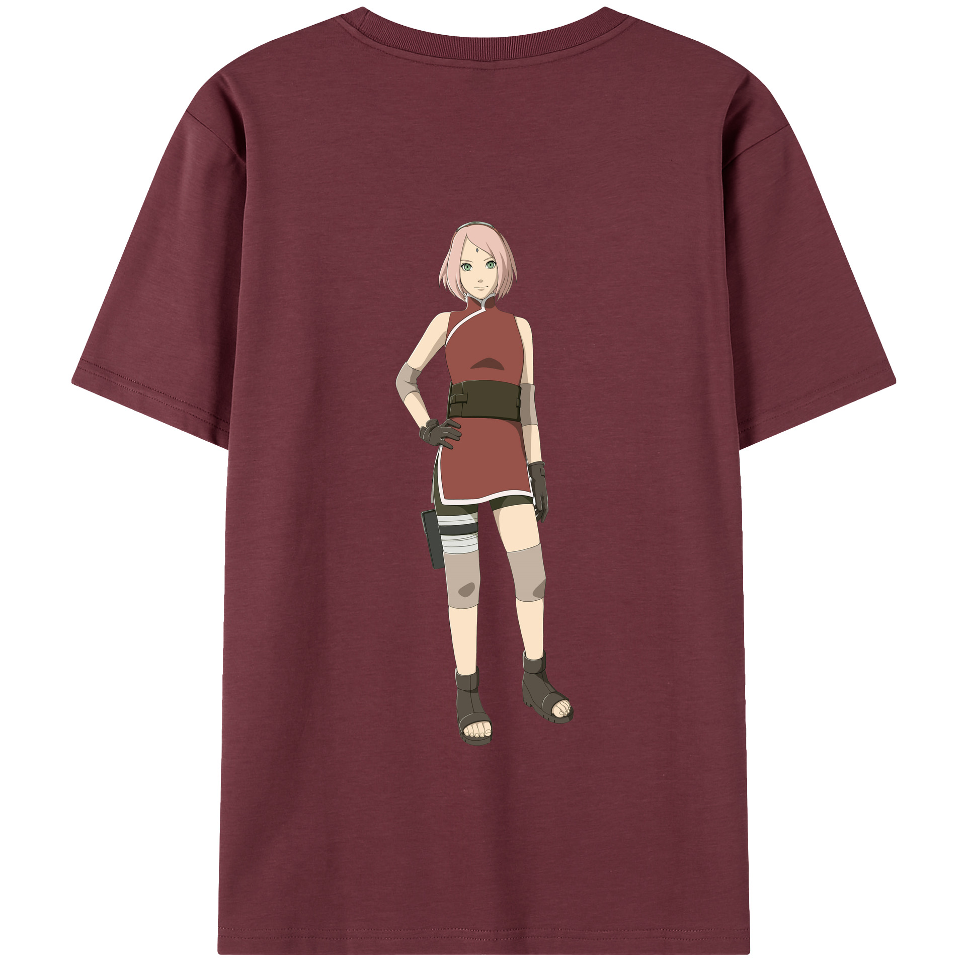 （画像用） NARUTO -ナルト- 春野サクラ Haruno Sakura 綿100％半袖Tシャツ（背面プリント）